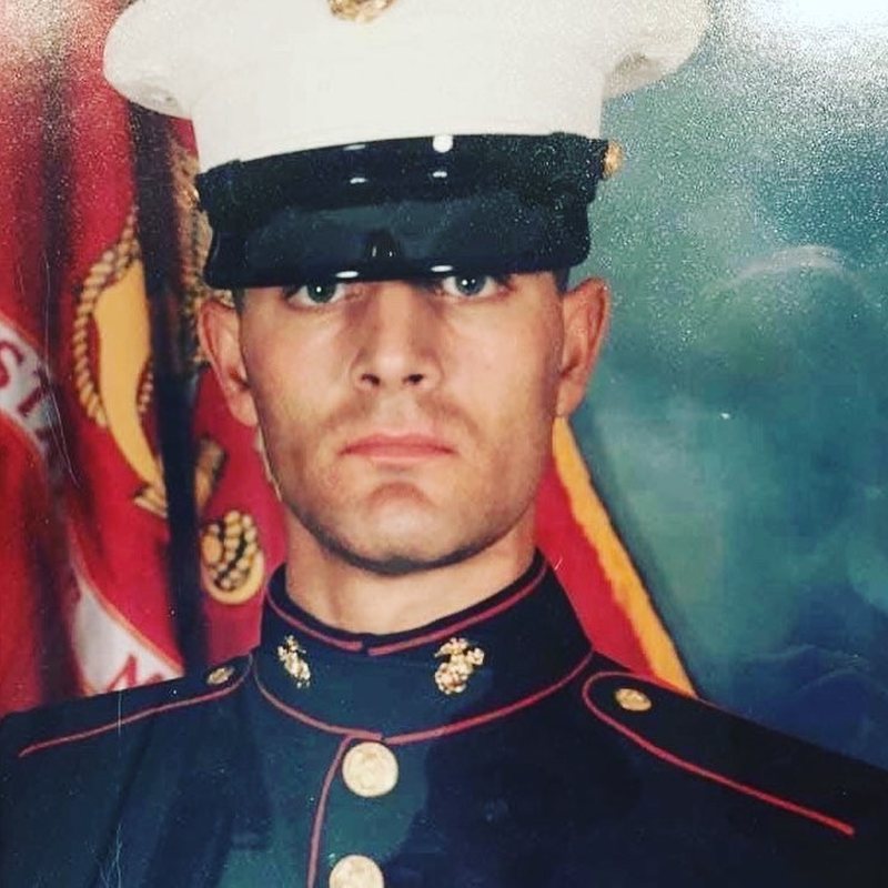 Rick Rivetti in United States Marine Corps dress blues, official portrait